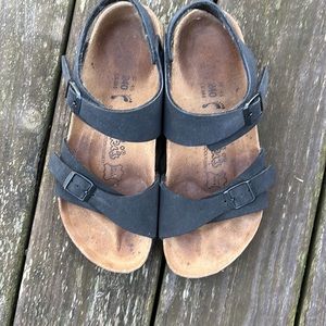 Birkis by Birkenstock Black Women Sandals Sz 6